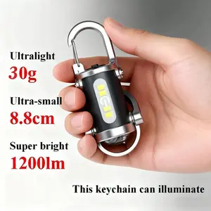 【2026】 Rechargeable Mini Keychain Flashlight ,Super Bright,800 Lumens EDC Mini Flashlights, COB Keychain Work Light Flashlights 6 Light Modes, Bright Mini Keychain Light for Walking, Searching ,camping and Hiking boyfriend best gift