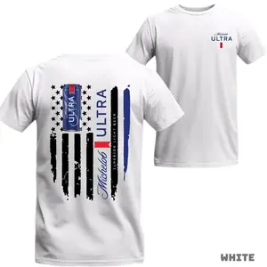 T-Shirt – Bold American Flag Design & Beer Can Graphic, Perfect for Beer Enthusiasts, Great for Casual Outings, Comfortable Fit & Stylish Look. Streetwear Menswear