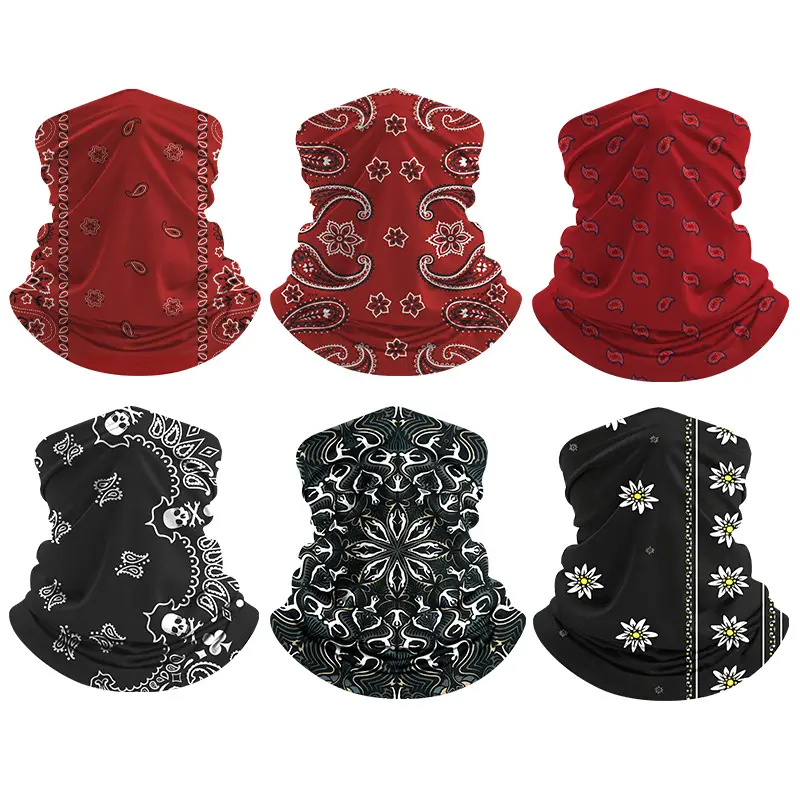 Yeomoo 6Pcs UV Protection Cooling Neck Gaiter Set  Summer Must-Have! Neck Scarf + Face Mask + Balaclava + Headband + Head Wrap for Men & Women. Seamless, Breathable for Motorcycle, Biking, Fishing, Outdoor Activities. Stay Cool Under Sun