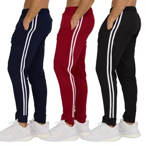 PURE CHAMP Men's 3 Pack Mesh Joggers with Zipper Pockets Athletic Pants for Men Lightweight Breathable Moisture-Wicking Gym Sweatpants