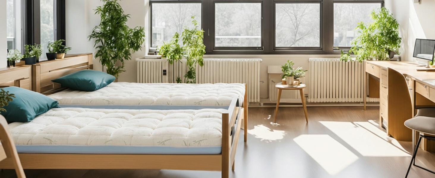 Sweetcrispy Official Double-Layer Mattress Topper Memory Foam Breathable 2-in-1 Adjustable Cloud-Like Comfort Cooling Gel