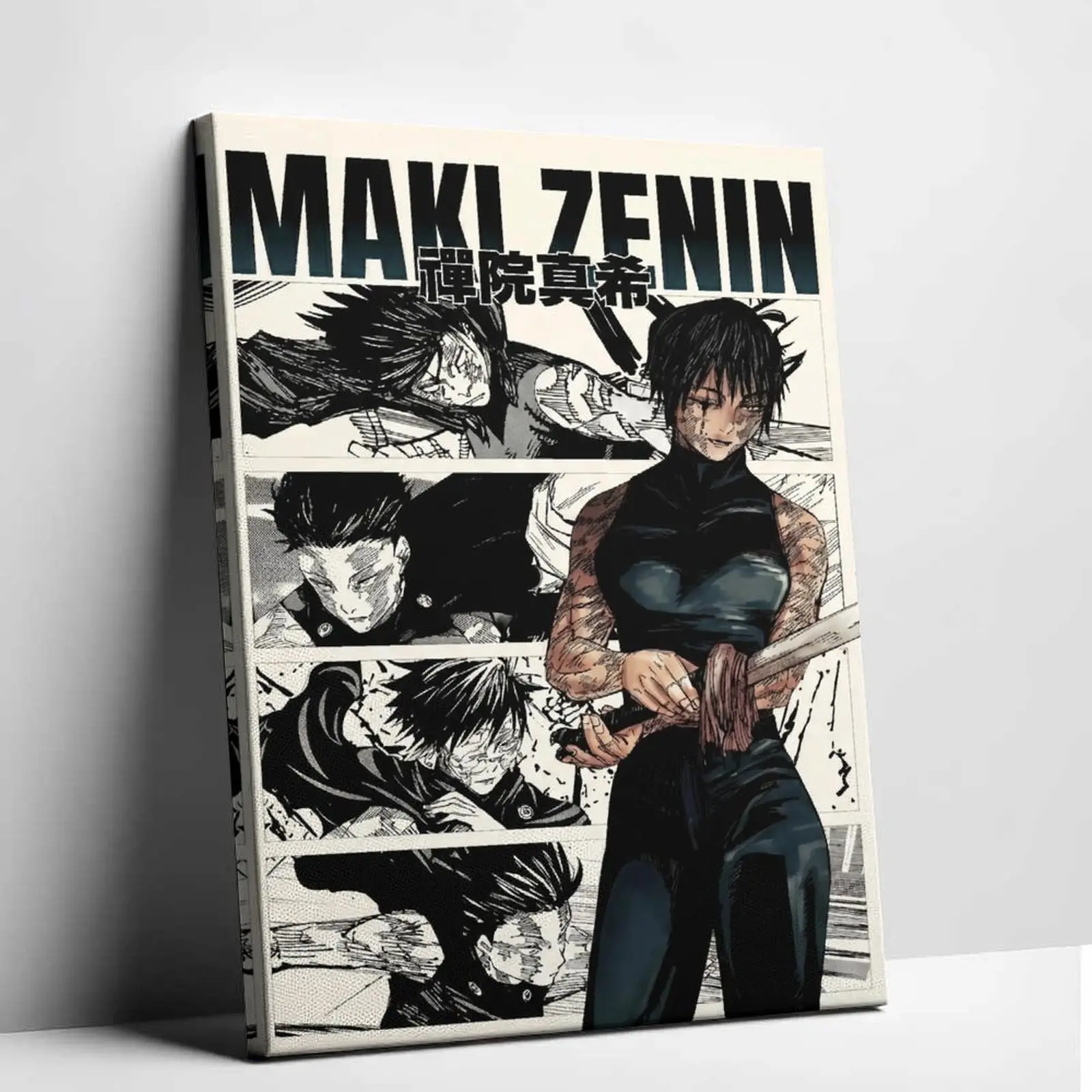 Jujutsu Kaisen Maki Zenin Decorative Anime Poster - Artistic Printed Paper Wall Prints, Dorm Room Decor, Anime Decor, Otaku Fan Gift Ready Above Bed Home Accent