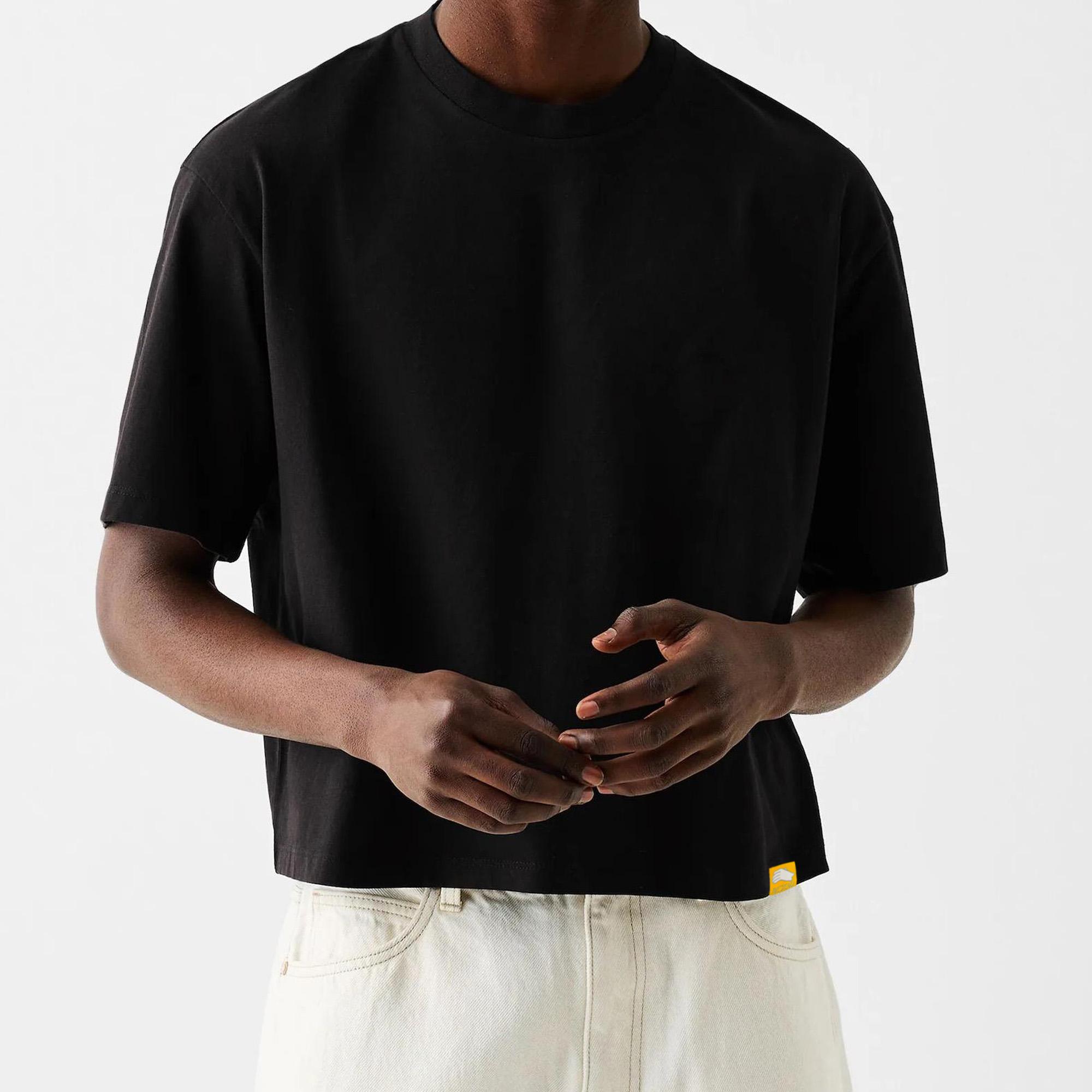 MeJend 12 oz Heavyweight Cotton Cropped T-Shirt, Number Print Tee, Premium Black, 100% Cotton, Graphic shirt Streetwear Casual