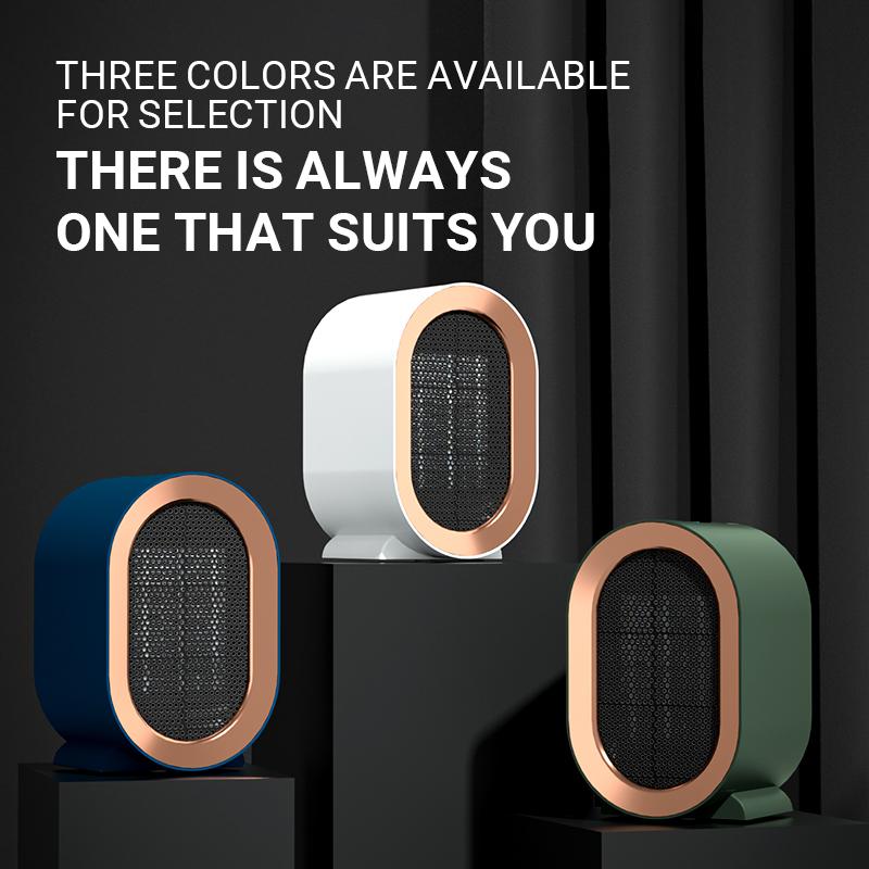 Mini Space Heater for Indoor Use Portable Desk Heater with PTC Ceramic Heating 1s Instant Heat 40°C Constant Temperature Tip-Over & Overheat Protection Quiet No Light Small Electric Heater for Office Bedroom Home