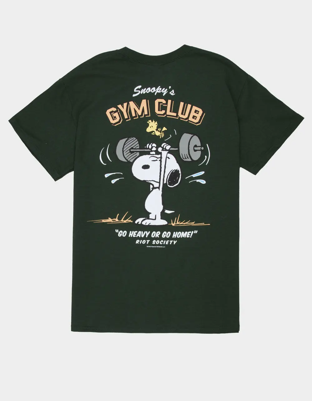 RIOT SOCIETY x Peanuts Snoopy's Gym Club Mens Tee