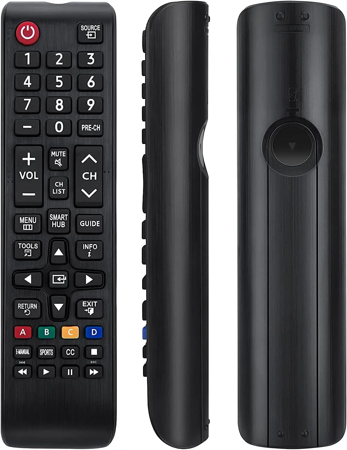 Universal Remote Control for Samsung BN59-01199F LCD LED HDTV 3D Smart TVs, Wireless Plain LCD Remote Controller Accessories with Black Compact Grip, Wireless Control