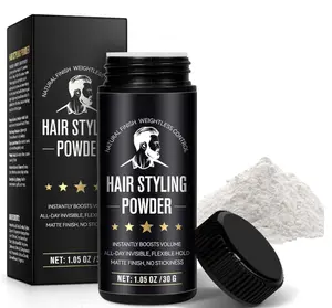 Hair Styling Powder, Mens Hair Texture Powder, Adds Volume and Texture, Alll Day Invisible, Flexible Hold, Long-lasting, Matte Finish, No Stickiness 30g