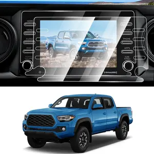 Canvcle 2PCS Tacoma Screen Protector for 2020-2023 Toyota Tacoma(SR5/TRD Sport/TRD Off-Road/Trail Special Edition/TRD Pro/Limited) 8-inch Touch Screen Tempered Glass Protective Anti-Glare