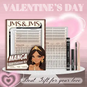 Spiky Flora Kit l JMS&JMS Manga Eyelash Cluster DIY Lash Extensions at Home Makeup Cosmetic with Natural Lash Look