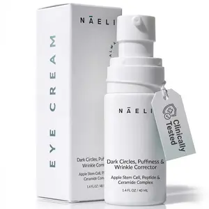 NAELI Eye Cream for Dark Circles, Puffiness & Wrinkles with Anti Aging Apple Stem Cell & Peptide Complex - Reduces Fine Lines, Diminishes Bags 1.4 oz