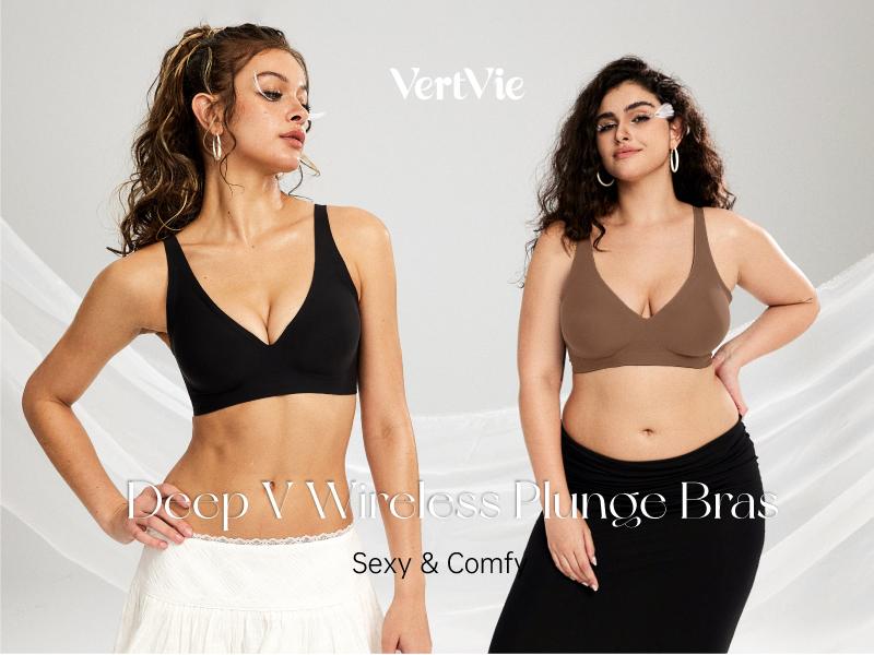 Vertvie｜BLAIR Deep-V Wireless Bra, Jelly Bras, Natural Lift & Clean Confidence