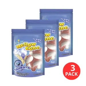 Ricky Joy® Mellow Cone™ Blueberry Jelly Filled Marshmallow Cones, 3.53 oz Bag (Pack of 3)