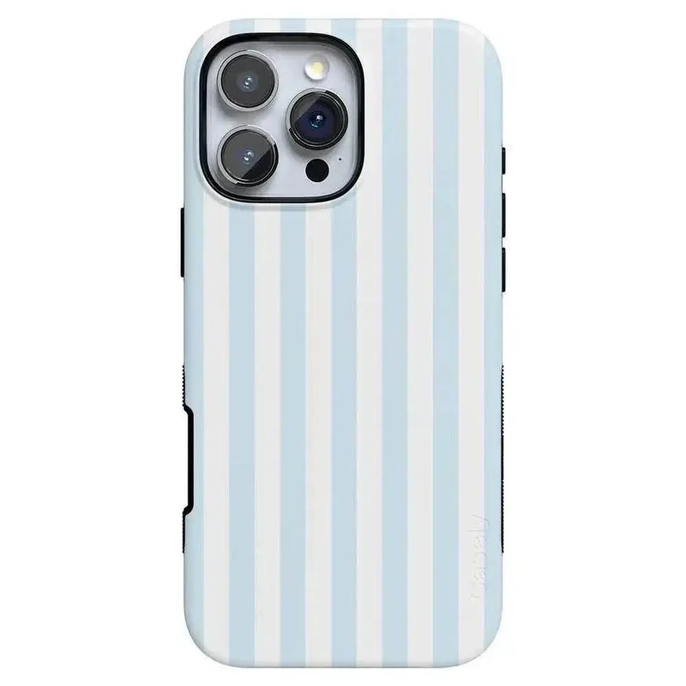 Blue Stripes Sunday Case, Phone Case For Her Beachy Summer For iphone 17 pro case 16 max plus air 15 14 13 & For Samsung Galaxy S25 S24 Ultra Galaxy A15 A16 5G