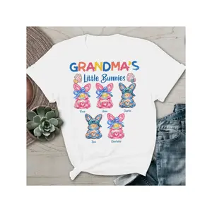 Grandma's Little Bunnies Colorful Brushstroke- Easter Shirt for Grandma