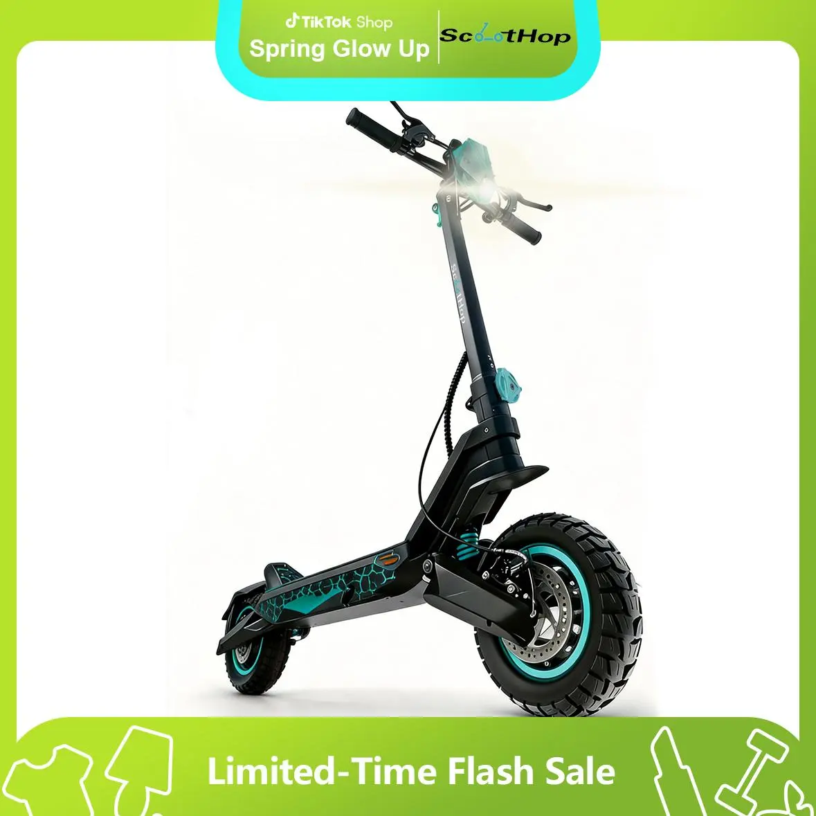ScootHop G2/G2Pro Multifunctional Adult Electric Scooter, 48V20A High-Performance Battery, 800W/2000W Dual Motors, 10-Inch Off-Road Tires, 28/35 MPH Max Speed, 32 Mi Range, Foldable Commuter Scooter, LED Display, Dual Braking System,Dual damping system