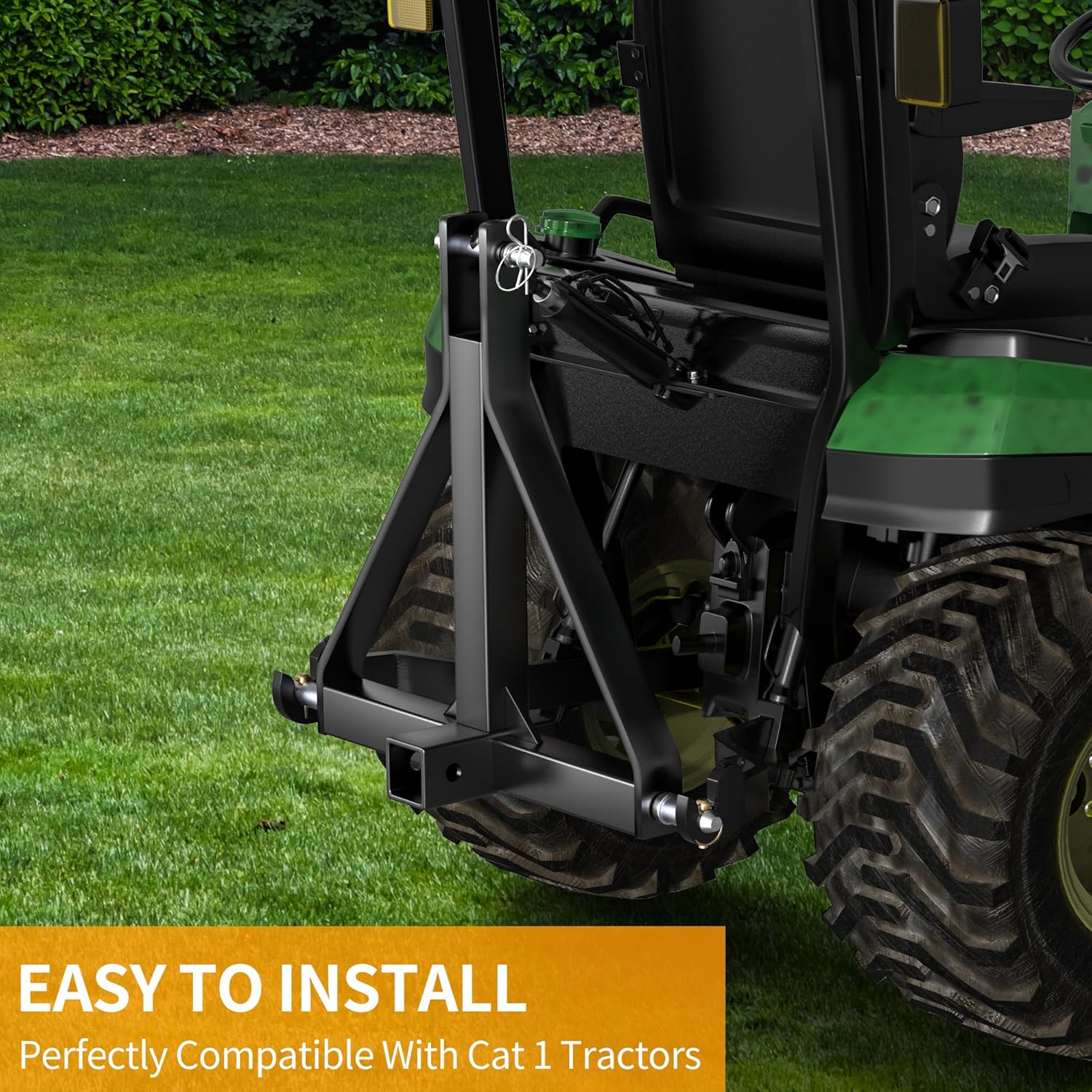 YITAMOTOR 3 Point Hitch Receiver with 2" Receiver Trailer Hitch for Tractor Category 1 Attachments for Kubota, BX, LM25H, WLM Tractor, NorTrac, Yanmar, Kioti, Cat, John Deere, CAT 1 Hitching YITAMOTOR 3 Point Hitch Receiver with 2" Receiver Trailer Hitch for Tractor Category 1 Attachments for Kubota, BX, LM25H, WLM Tractor, NorTrac, Yanmar, Kioti, Cat, John Deere, CAT 1 Hitching