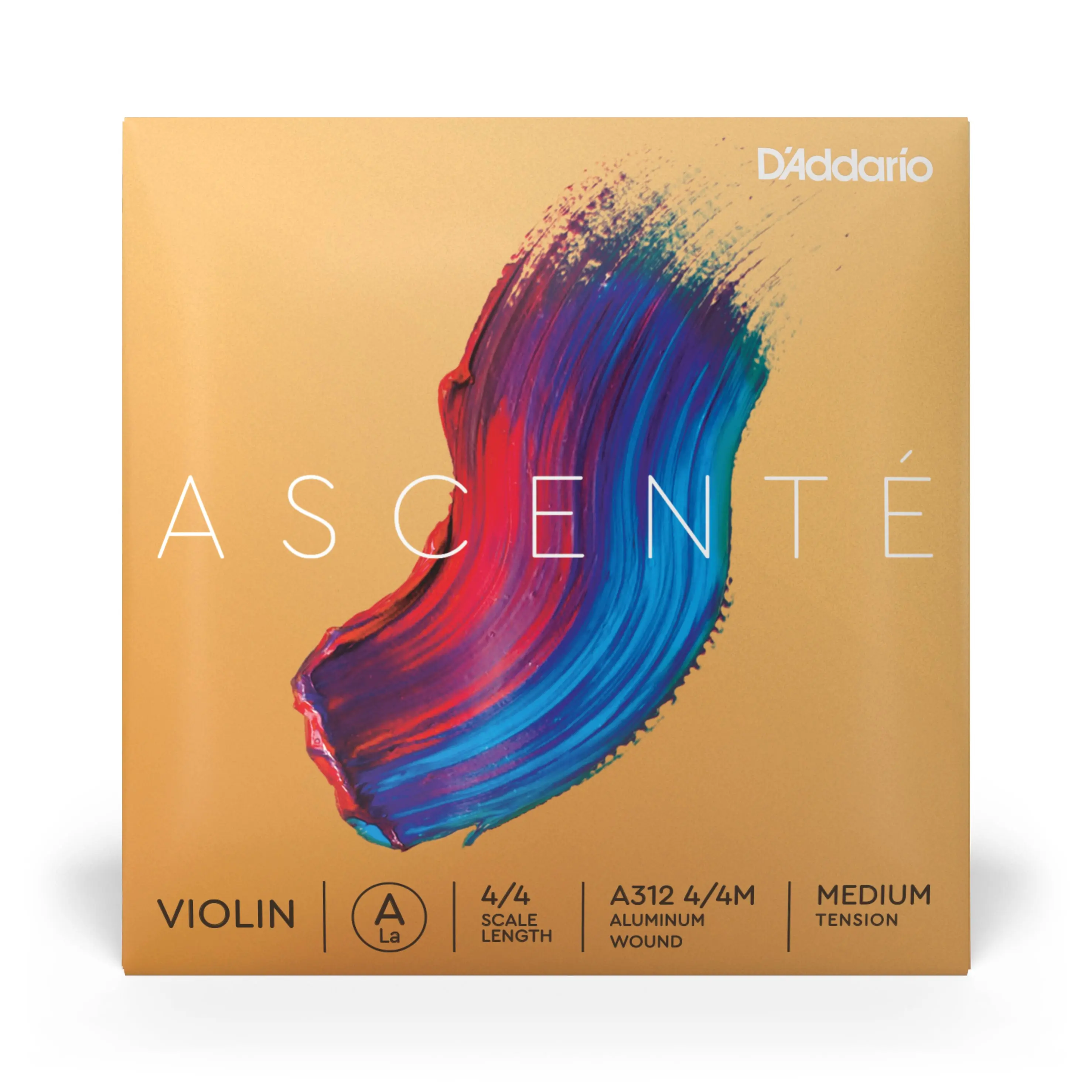 D'Addario Ascenté Violin A String, 4/4 Scale, Medium Tension