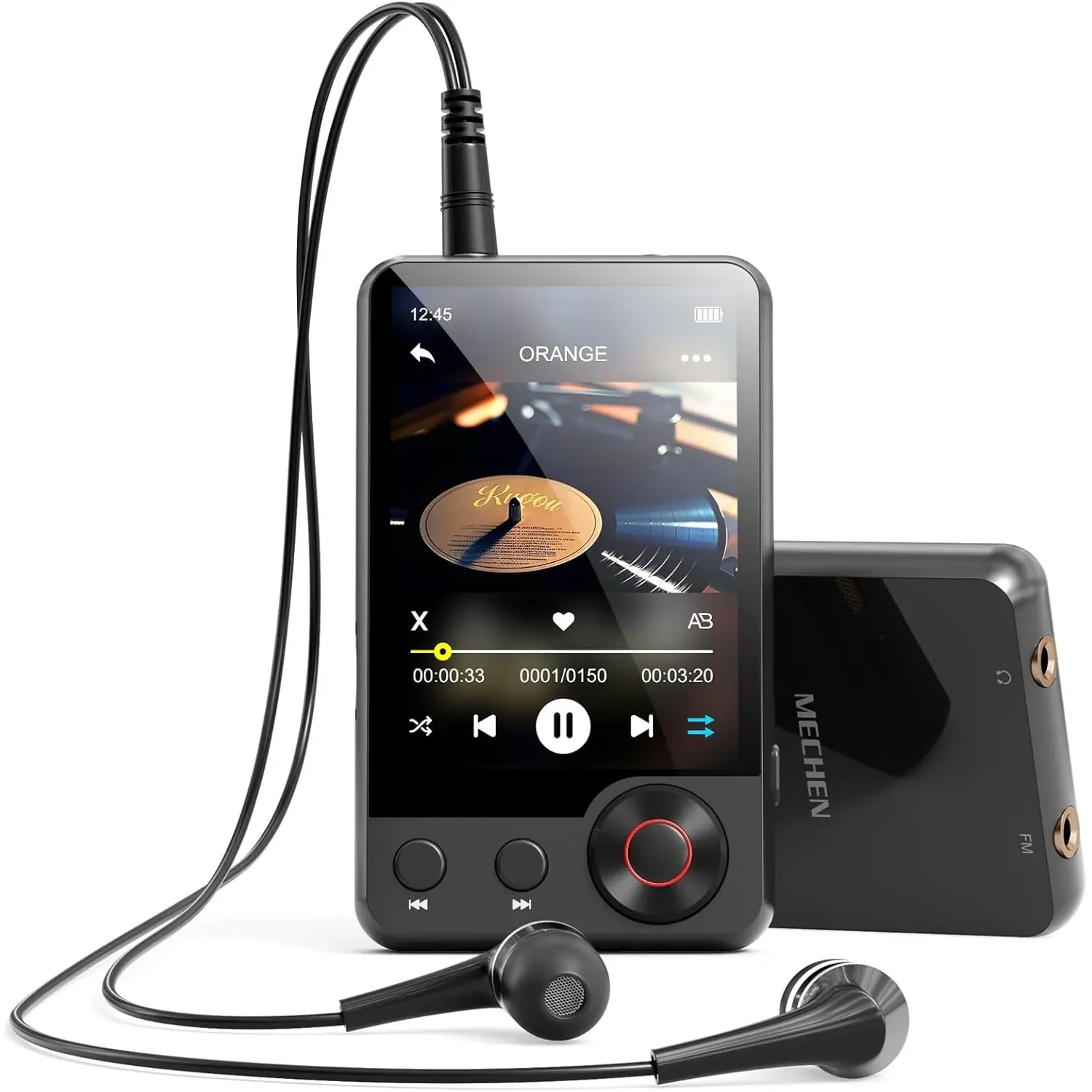 MECHEN D53 128GB Bluetooth-compatible MP3 Player, Portable 2.4" Touch Screen MP3 Music Player with Voice Recorder and HiFi Speaker, FM Radio, Media Player, Digital Audio Player, Supports up to 512GB SD Card