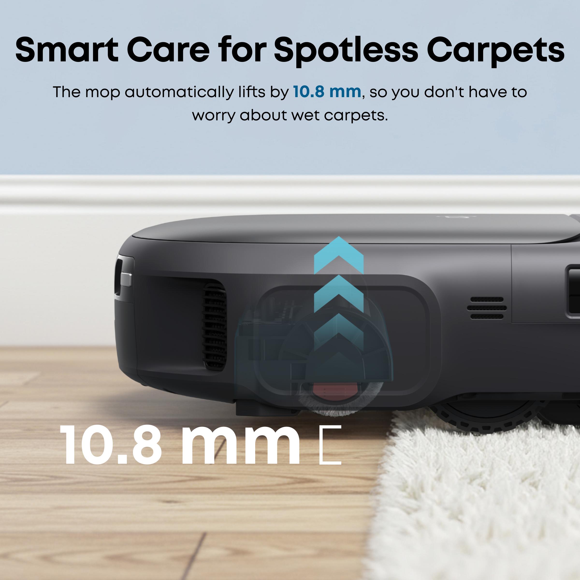 【Upgrade C20】eufy C28 Robot Vacuum and Mop Combo, HydroJet Self-Cleaning Roller Mop, DuoSpiral Detangle Brush, 15,000 Pa Turbo High Suction, 5-in-1 Robot Vacuum and AI Obstacle Avoidance