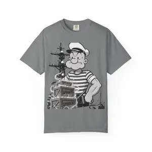 Popeye Illustration T-shirt | Vintage Sailor Cartoon Tee