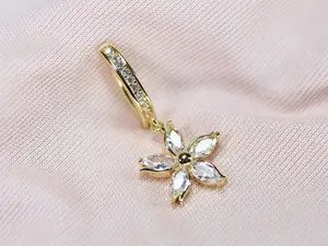 Gold Silver Star Dangle Belly Button Ring, 14G Star Belly Ring Clicker, Sparkling Navel Piercing Body Jewelry