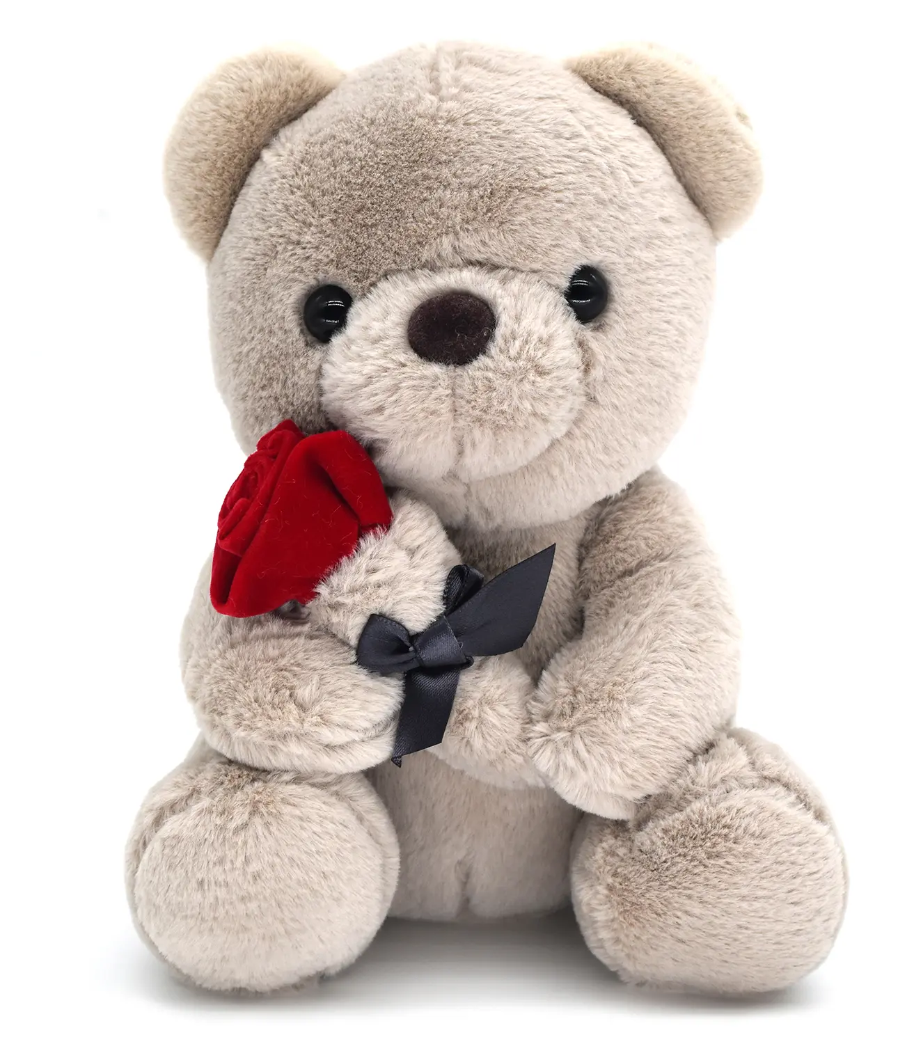9.8'' Teddy Bear Doll with A Rose, Soft Plushie Stuffed Animals Toys,  Valentine’s Day, Birthday, Anniversary Gifts for Her Him Girlfriend Wife Mom Kids, Gifts For Girlfriend, Gf Gift