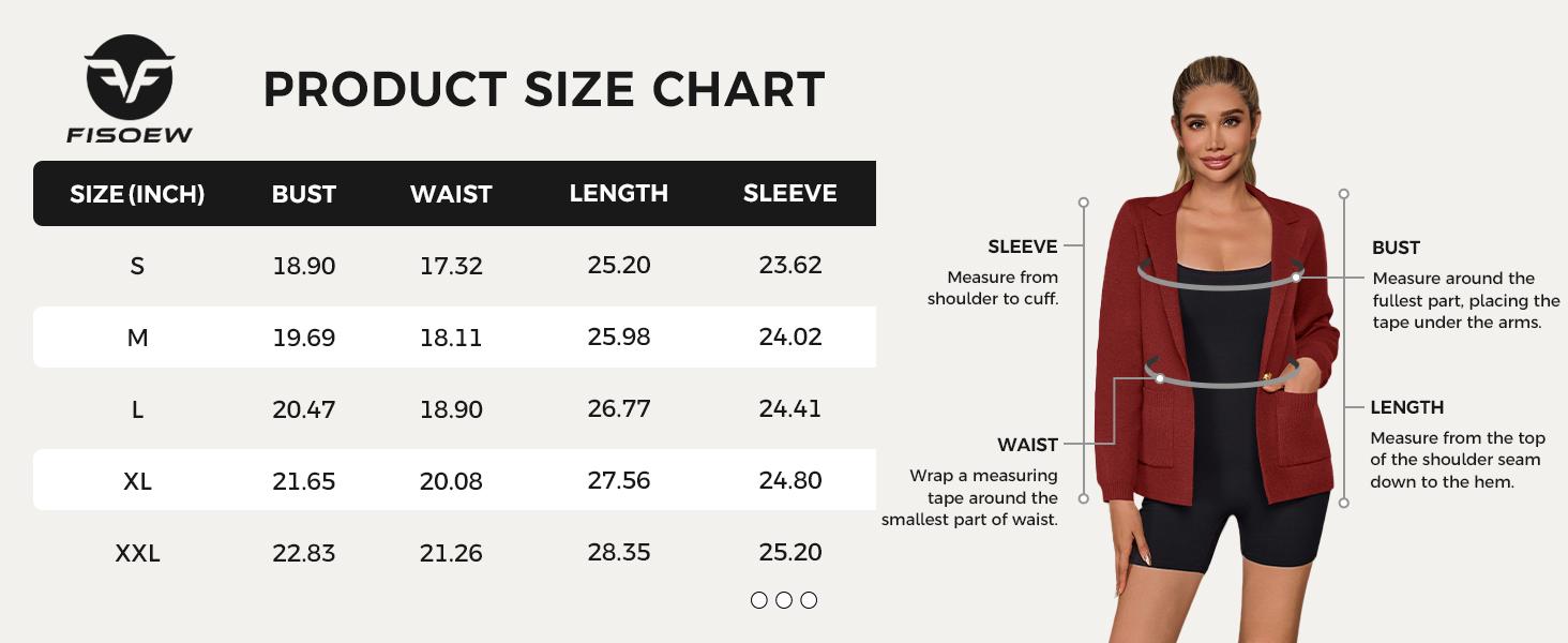 FISOEW Sports Womens Casual Sweater Blazers Open Front Long Sleeve Work Office Suit Knit Jackets Blazer FallFreshness Slim Soft,Valentine's Day Gift Recommendations SpringStatements