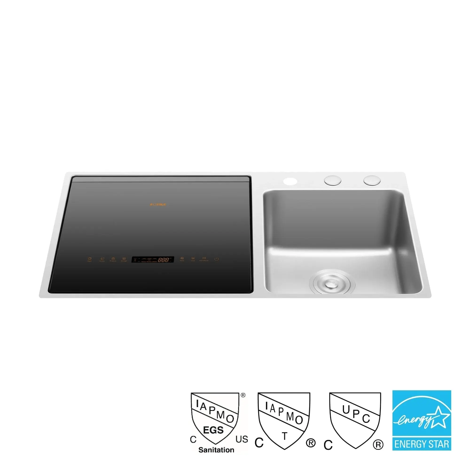 FOTILE SD2F-P5 3-in-1 In-Sink Dishwasher with HydroJet Cleaning Produce Wash & Pur-Drainage Odor-Free Storage Fast 15-Min Wash Energy Star Certified Compact Design Ideal for RVs Boats & Small Kitchens