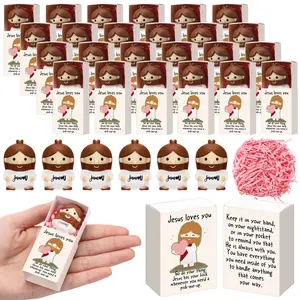 Easter Gift Jesus Loves You Small Gifts Stress Balls with Support Boxes Dumpster Fire Pickle You Rock Stone Faith Gifts for Christian Desk Decor Office Employee Coworker Students, Easter Basket Stuffers, Church Sunday Faith Gifts