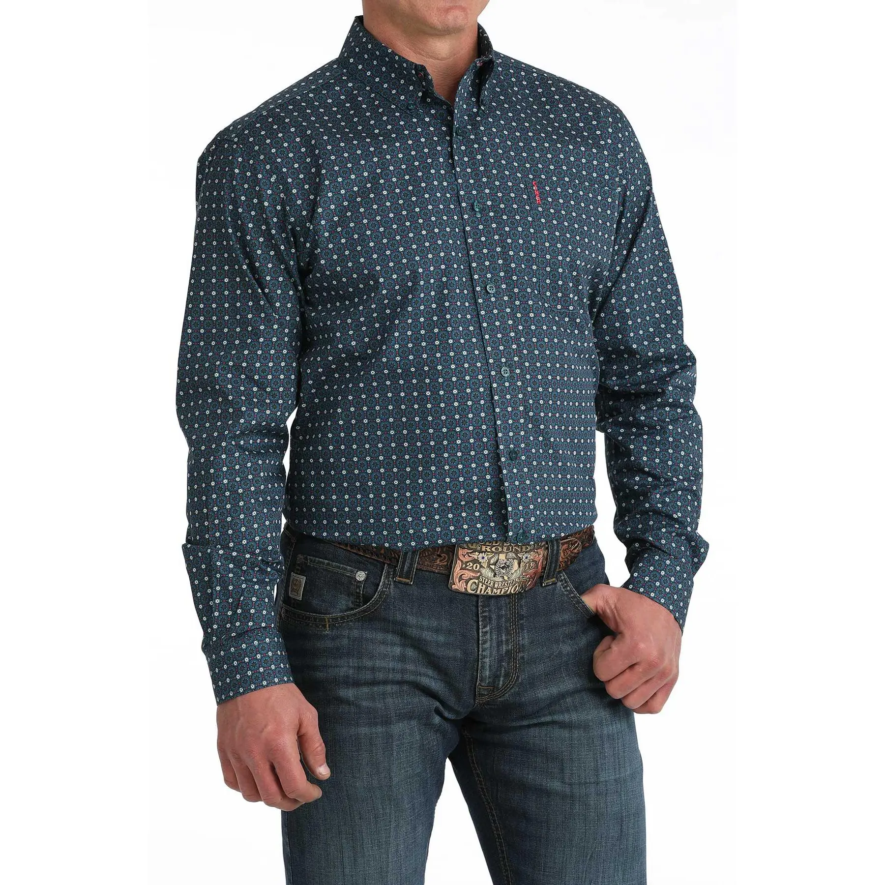 Cinch Navy Pattern Modern Fit