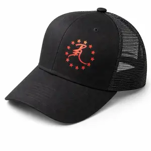 R3 black with red logo Snapbacks