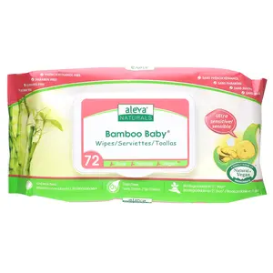 Aleva Naturals Bamboo Baby Wipes, Ultra Sensitive, 72 Wipes