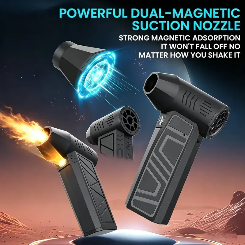 Compressed Air Dust Collector Violent Fan, High-Speed Powerful Turbine Fan, Camping Fan, Handheld Outdoor Hair Dryer,Suitable For Computer Keyboards, Cars, And Homes
