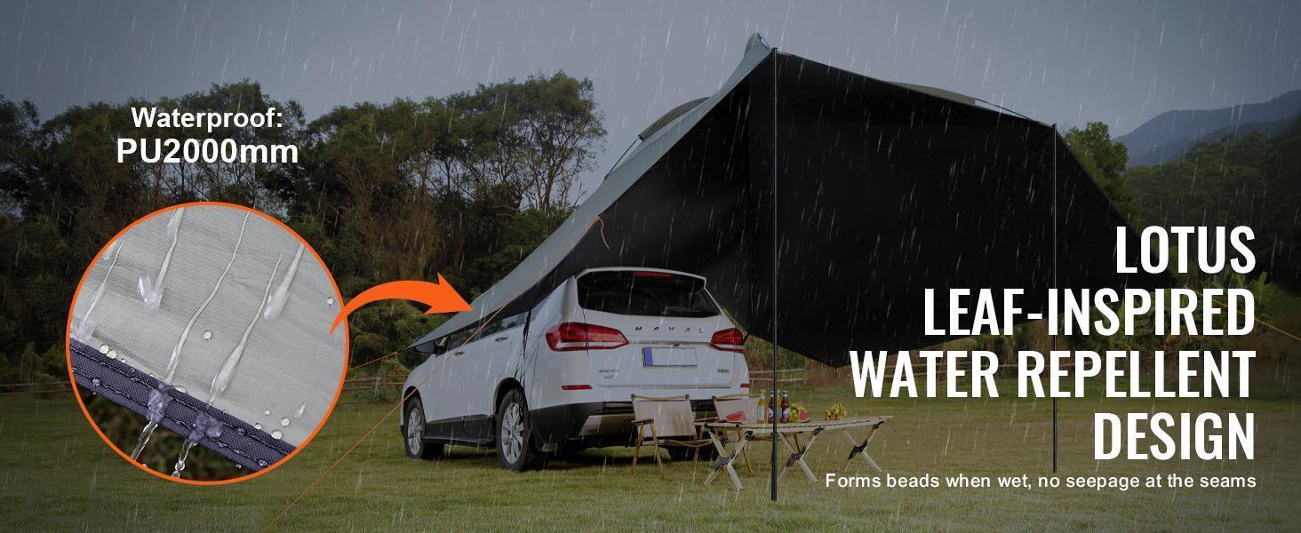VEVOR Vehicle Awning, TikTokShopBlackFriday, Large 10' x 7' Shade Coverage Car Side Awning, PU2000mm UV50+ Car Awning with Extended Side Canopies and Portable Storage Bag, Suitable for Truck, SUV, Van, Campers VEVOR Vehicle Awning, TikTokShopBlackFriday, Large 10' x 7' Shade Coverage Car Side Awning, PU2000mm UV50+ Car Awning with Extended Side Canopies and Portable Storage Bag, Suitable for Truck, SUV, Van, Campers