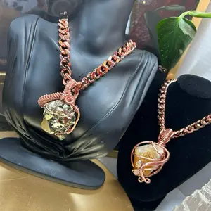 LuxX Adornments: Divine Energy Collection -One of a Kind unique design Copper Wrapped Crystal Pendants