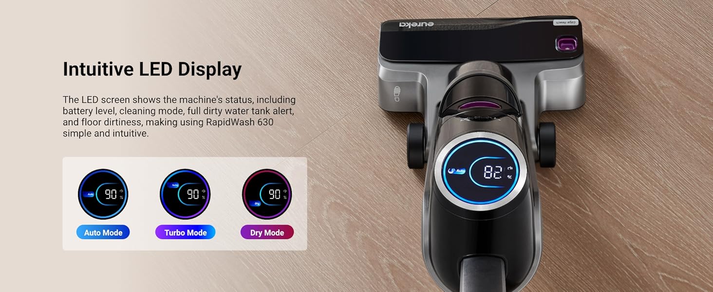 Eureka RapidWash 630 Cordless Wet Dry Cleaner 170° Reclinable Hot Air Drying Self Cleaning Vacuum Mop Combo for Hard Floors Pet Hair Sticky Messes, TiktokShopSpringGlowUp