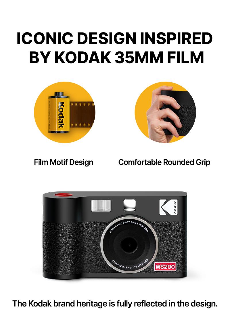 KODAK Mini Shot 2 ERA 4PASS Portable Photo Printer, 2.1x3.4 inches, 68 Sheets Bundle