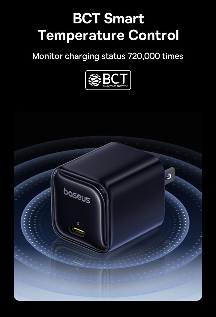 【Pack of 2】Baseus GaN6 Fast Charger 1C 45W US  (2*Baseus Mini White Fast Charging Data Cable)