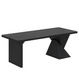 Sikaic 70.9 Inch Executive Desk, Large Home Office Desks with Power Outlet, Modern Aesthetic Computer Writing Table Workstation Business Furniture