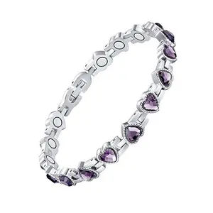 LittleAura B Magnetic Bracelets for Women, Titanium Steel Magnetic Bracelet with Neodymium Magnets & Sparkling Crystals, Jewelry Gifts, mothers day gift ideas