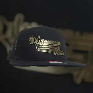 Only Cadillac Fans - Black Trucker Cap with Gold Acrylic Patch