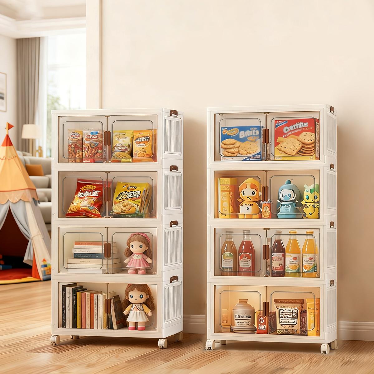 70cm 5/4 Layers Plastic storage boxes Stackable storage boxes with wheels Storage containers with LIDS Folding storage boxes with handles for bedroom living room kitchen