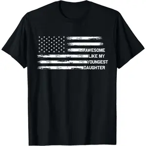 Father Day Dad Joke TShirt Featuring My Youngest Daughter For Men