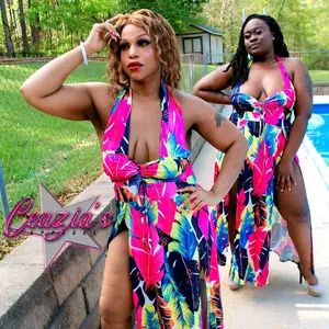 Tropical Split Dress