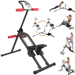 Foldable Home Gym Ab Trainer Machine with LCD Display – Adjustable Full Body Ab Workout Equipment for Core, Stomach & Upper Body Training – User Friendly Fitness Machine for Home Use