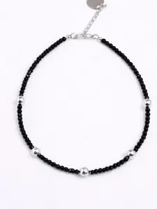 Sapphire Beaded Necklace with Choice of Gold or Silver Beads