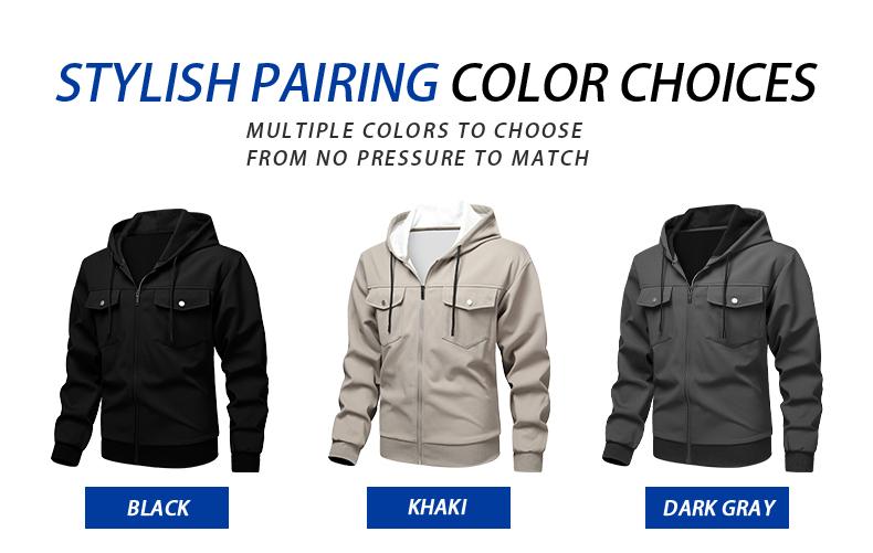 Men's Casual Knit Hoodie with Pocket Design, Windproof Fabric, Relaxed Fit, Perfect for Sports, Outdoor Activities, and Commuting, Suitable for All Seasons