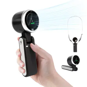 Portable Handheld Turbo Fan, 5 Gear Wind, Battery Operated, Up to 12 Working Hours, 3 IN 1 Hand Fan for Outdoor Activities, Travel, Working