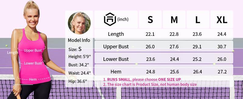 Attraco Ribbed Workout Tank Tops with Built in Bra for Women Tight Racerback Scoop Neck Athletic Top