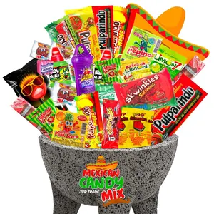 42 Count Candy Mexican Candy Mix Assortment Snack: Dulces Mexicanos Variety Of Best Sellers Spicy, Sweet, and Sour Bulk candies, Includes Luca, Pelon, Pulparindo, Rellerindo, Bonbon Assorted bean boozled lollipop plays music skittle lollipop plays music